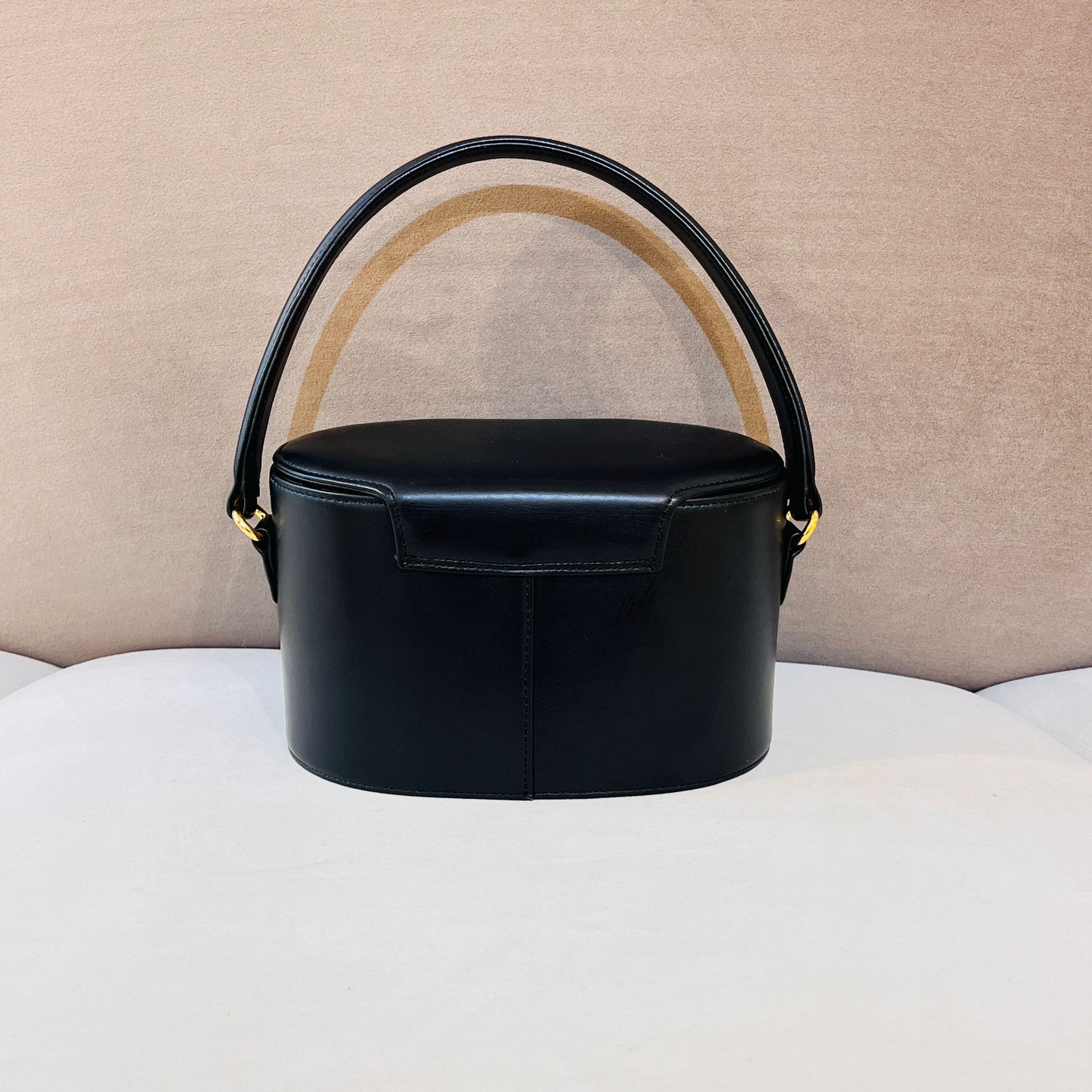 Givenchy Vintage Vanity Box Black Leather Handbag