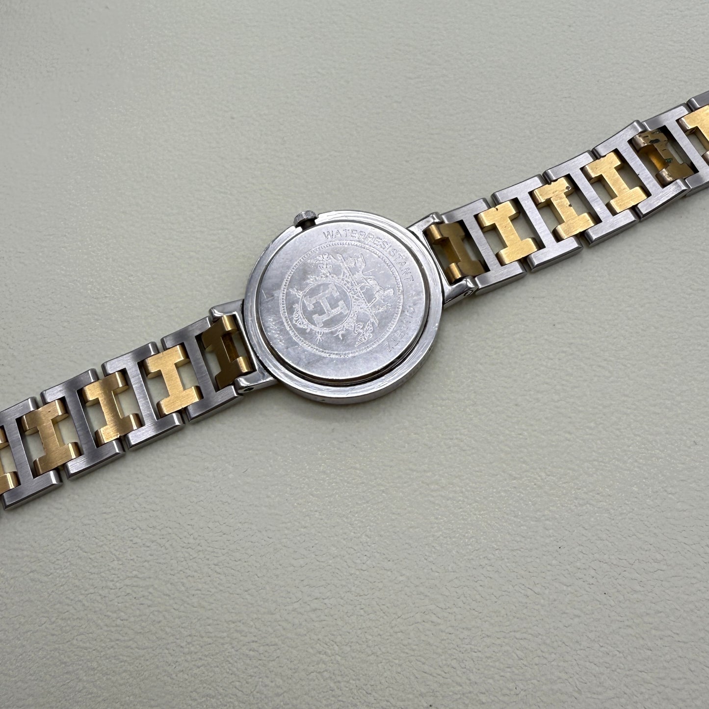 Hermes Vintage Clipper White Face with Date and H Bracelet Men's Watch