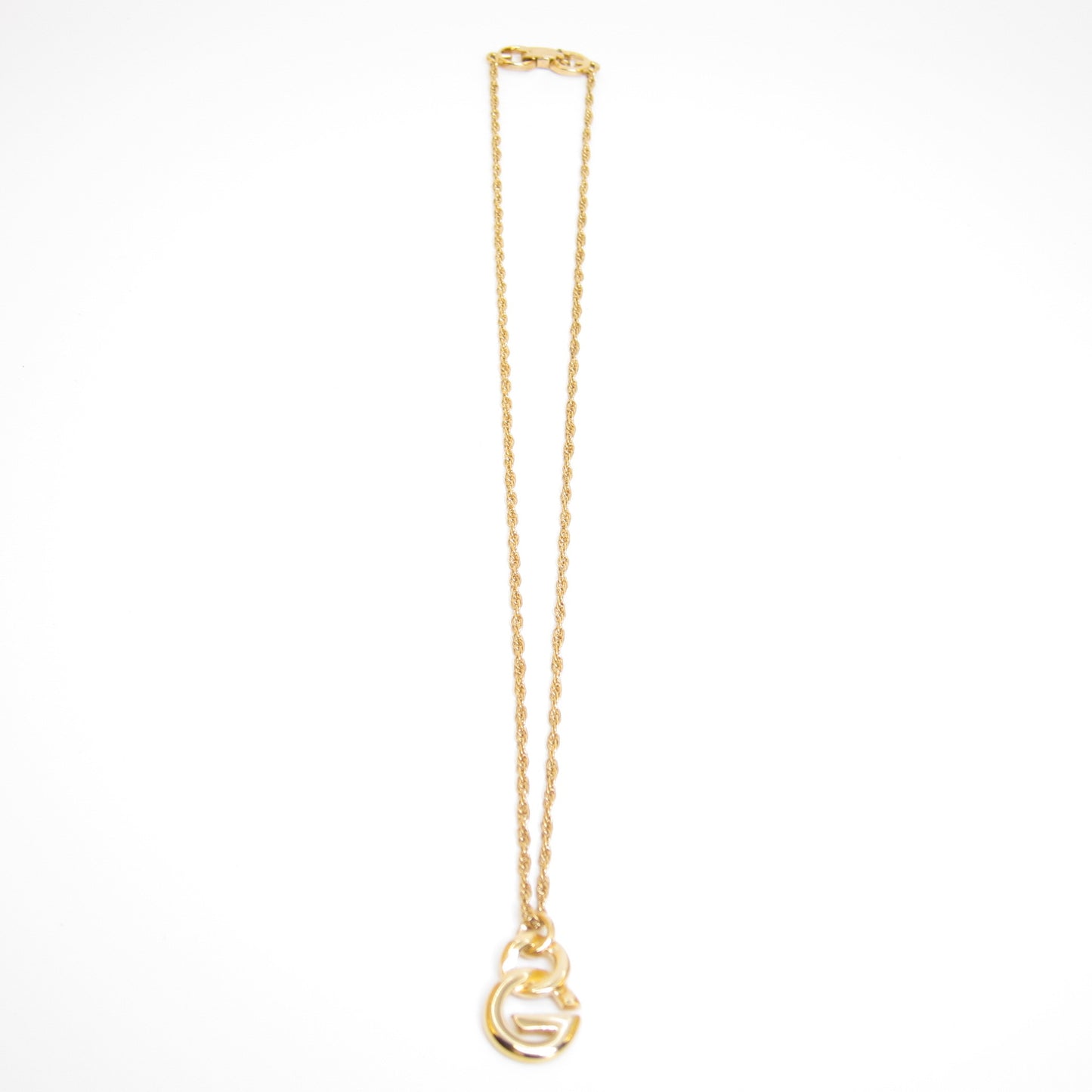 Givenchy Vintage Sculpted G Pendant Necklace