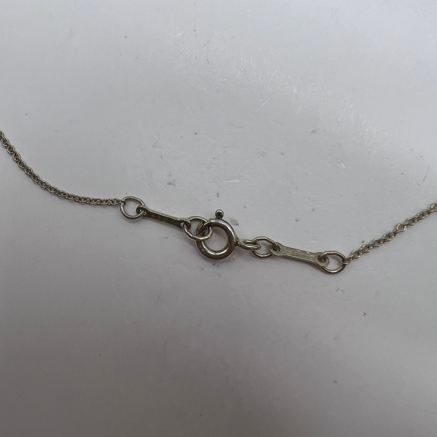 Tiffany Vintage Open Heart 925 Silver Necklace