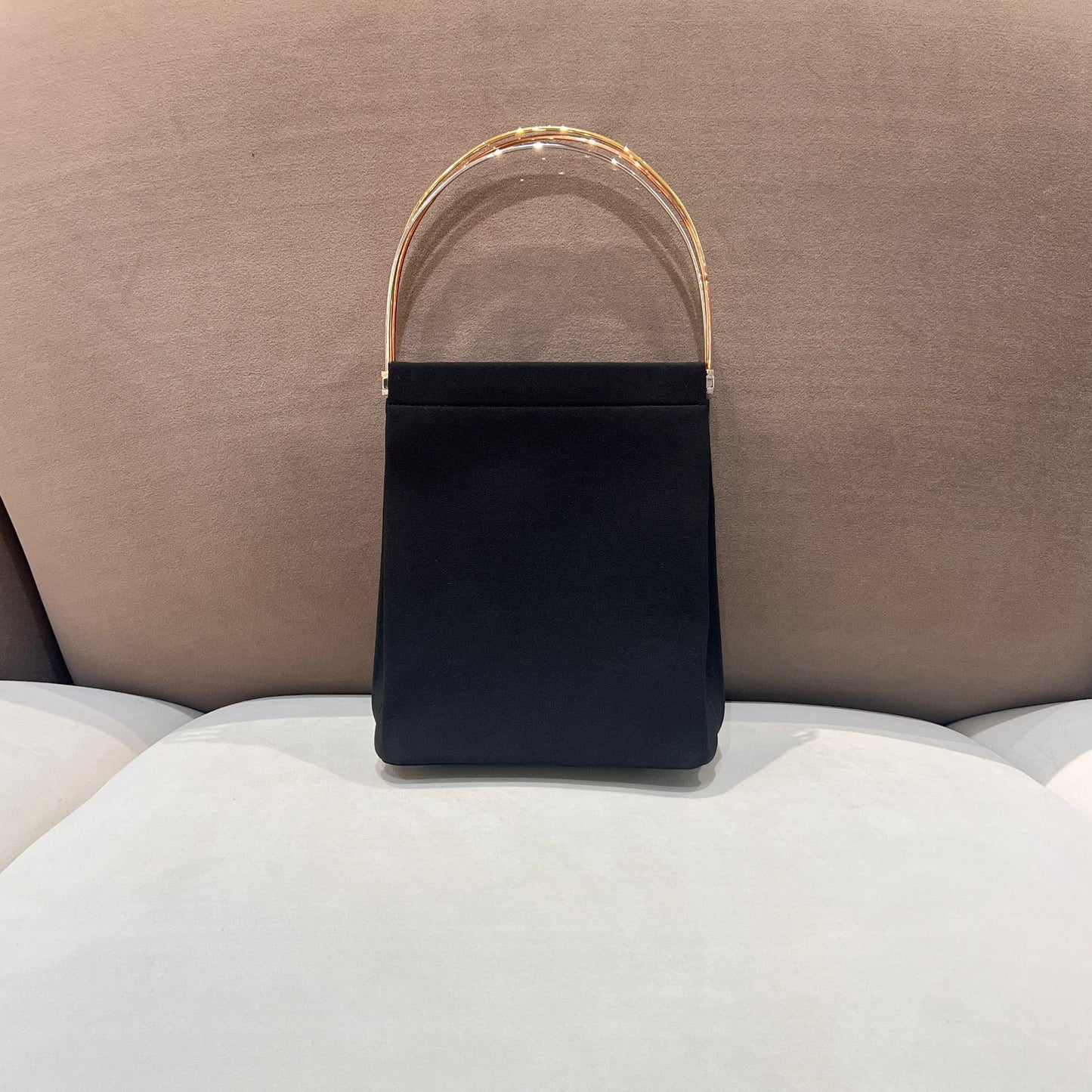 Cartier Vintage Trinity Black Cotton Bucket Handbag