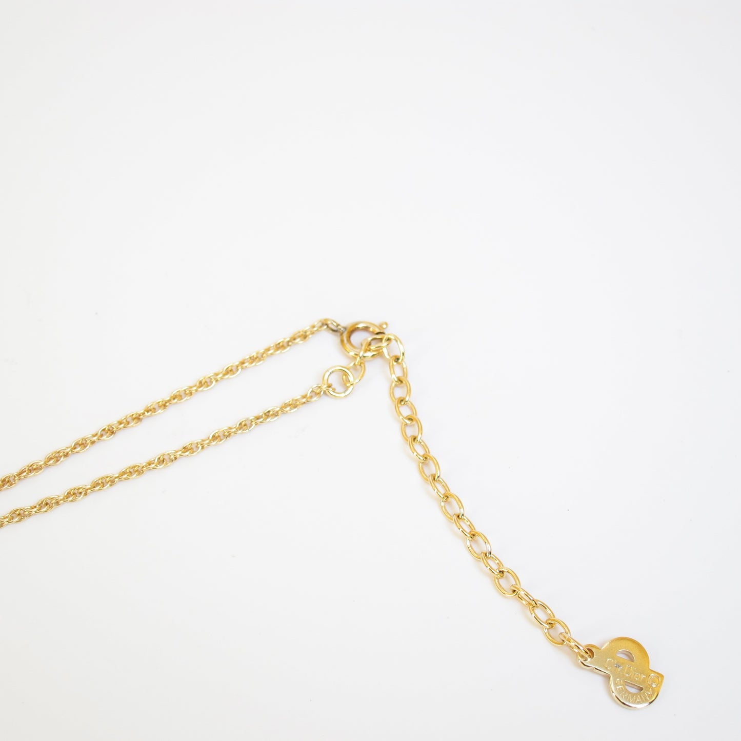 Christian Dior Vintage CD Logo Golden Necklace
