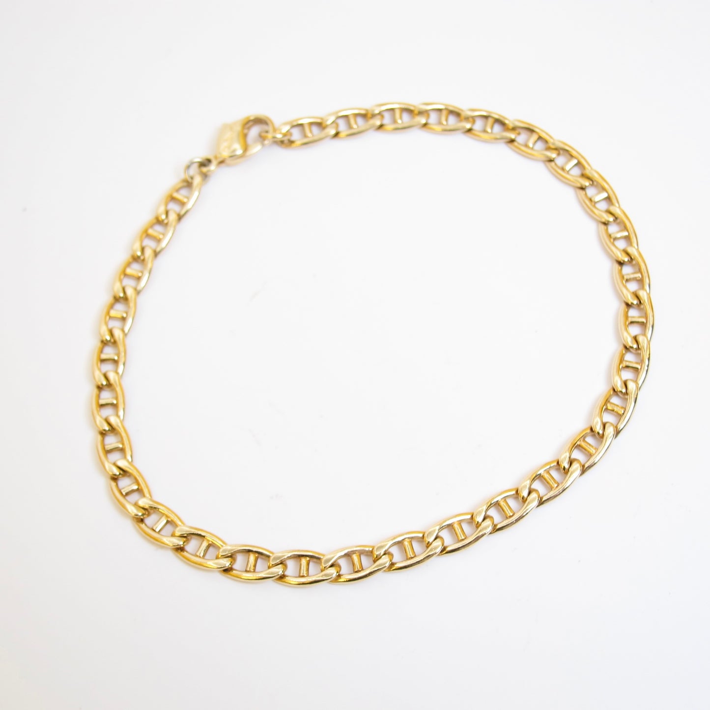 Christian Dior Vintage Stylish Chain Link Golden Bracelet