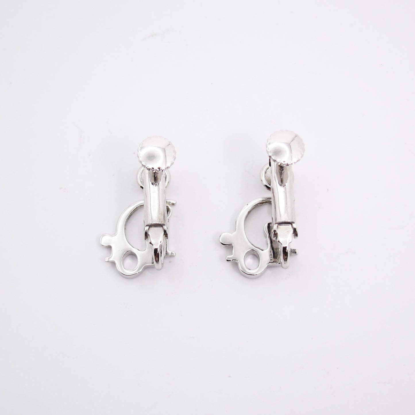 Christian Dior Vintage Dior Logo Silver Clip-on Earrings