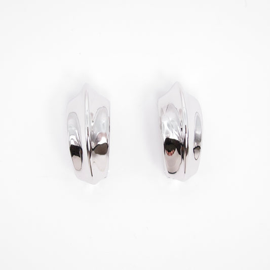 Yves Saint Laurent Vintage Stylish Silver Clip-on Earrings