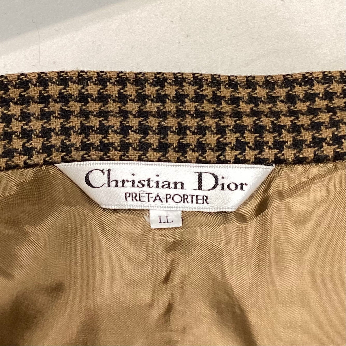 Christian Dior Vintage Brown Top and Bottom Setup Suit