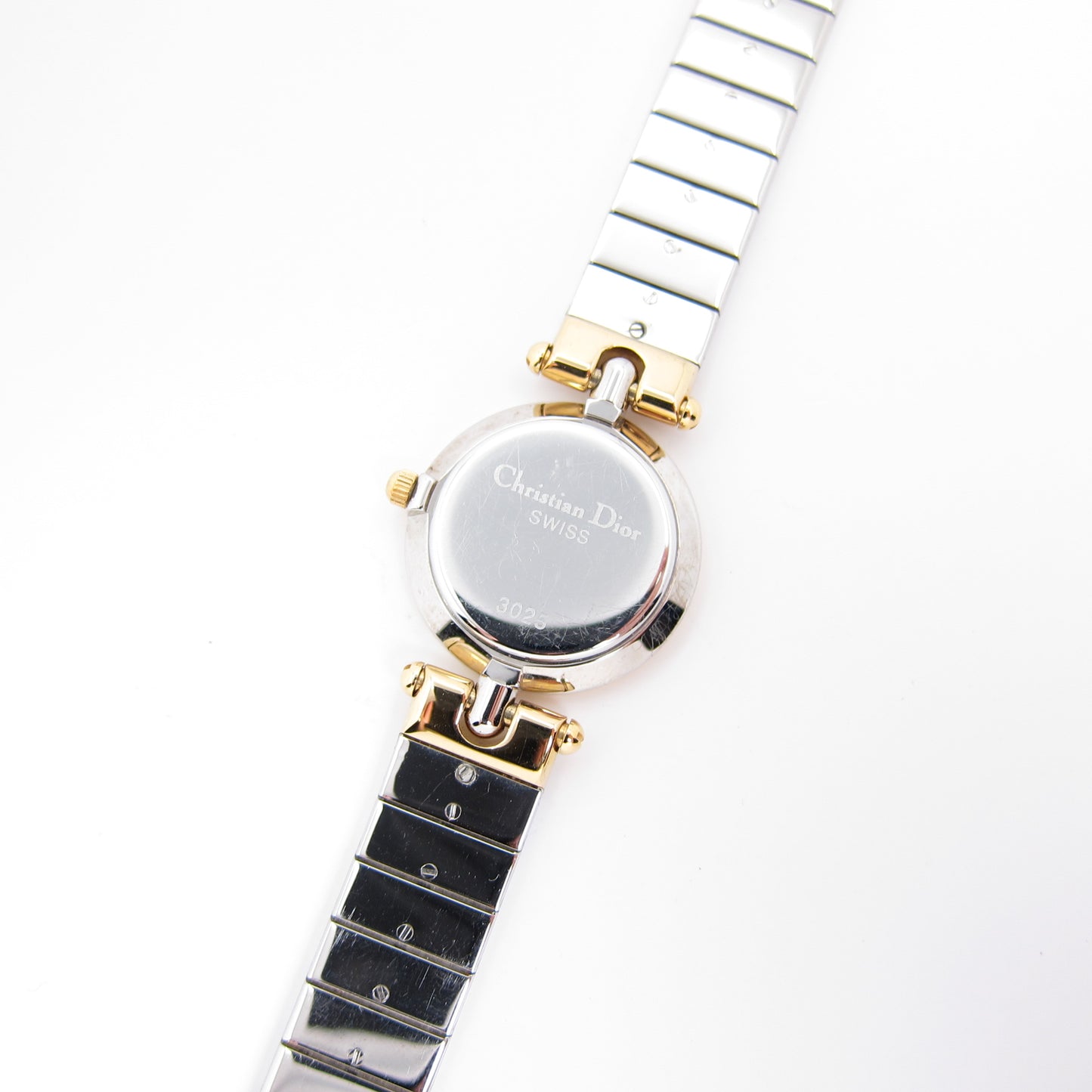 Christian Dior Vintage Round Golden Face Two Tone Watch