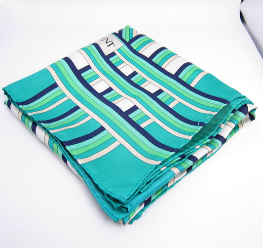 Yves Saint Laurent Vintage Striped Silk Scarf