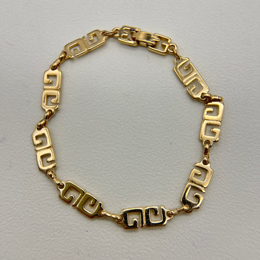 Givenchy Vintage GG Logo Golden Bracelet