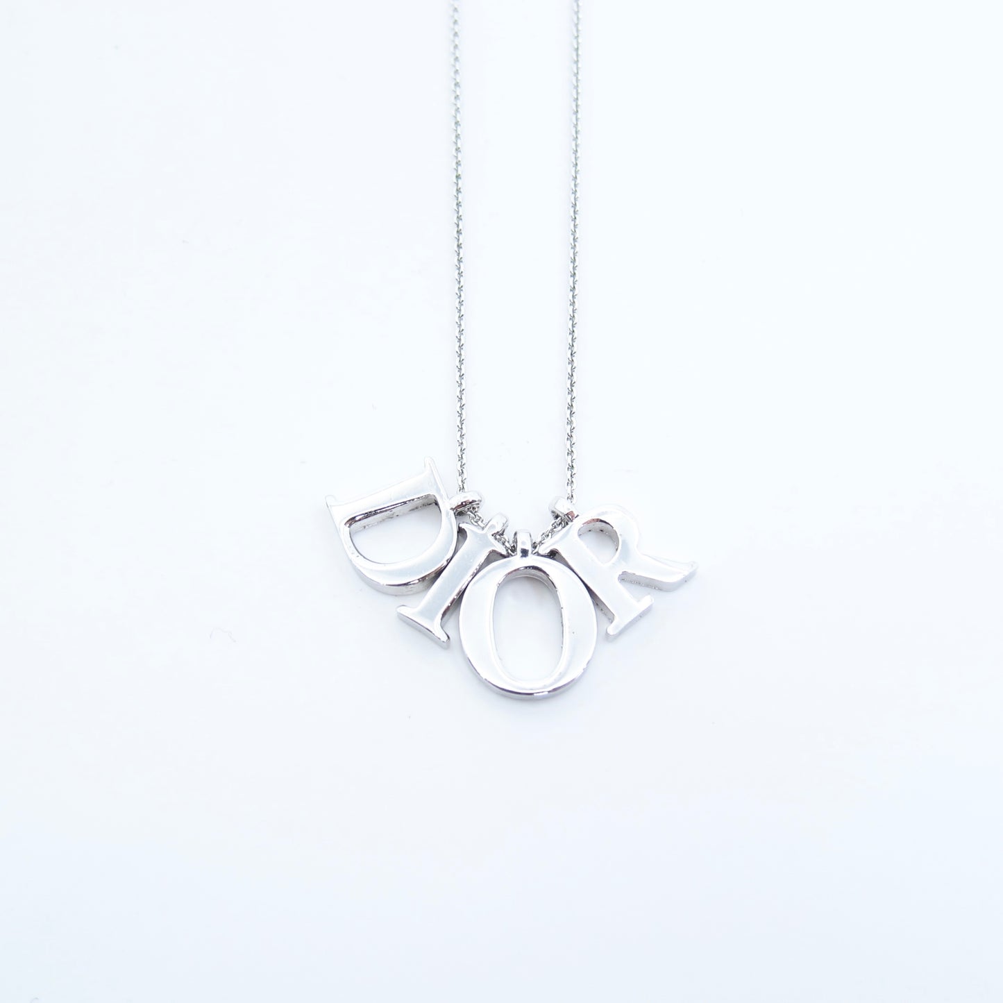 Christian Dior Vintage Dior Letter Charm Golden Necklace