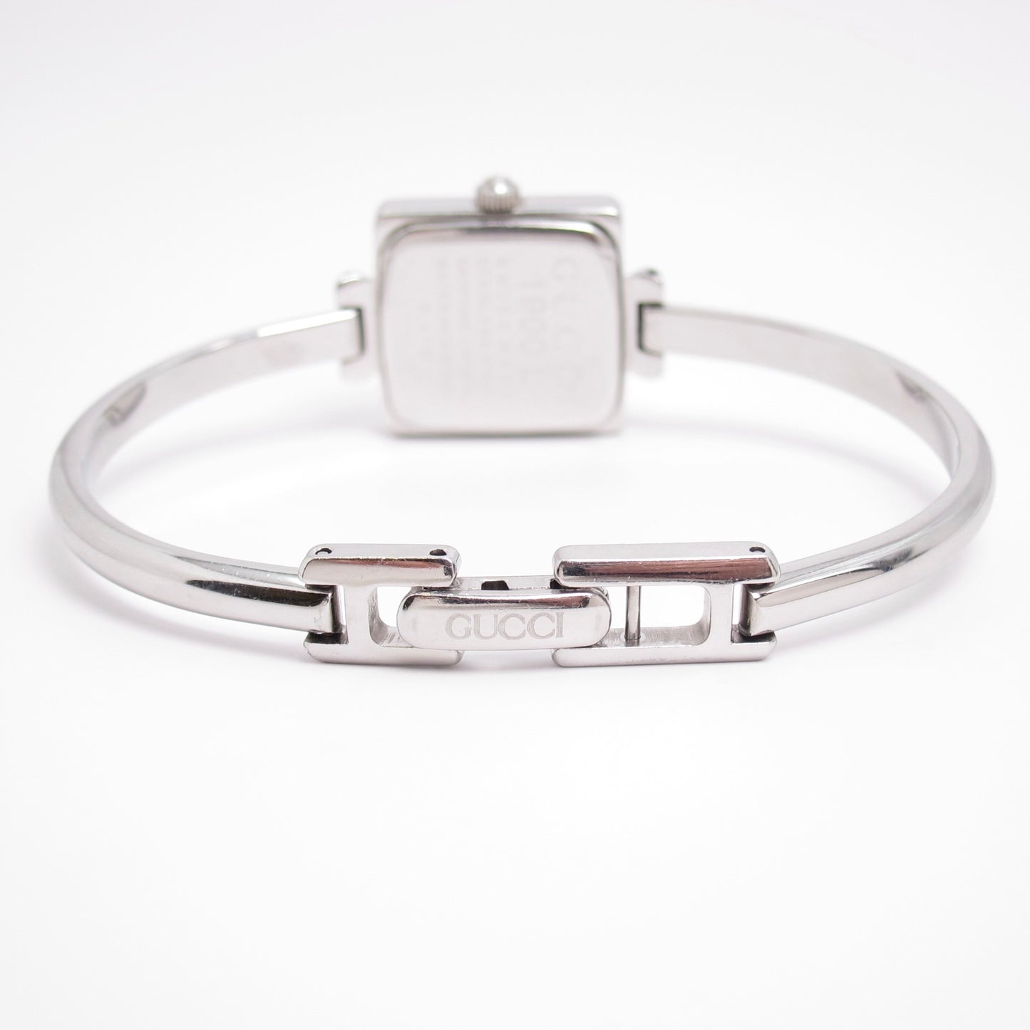 Gucci Vintage Square Silver Face Bangle Watch