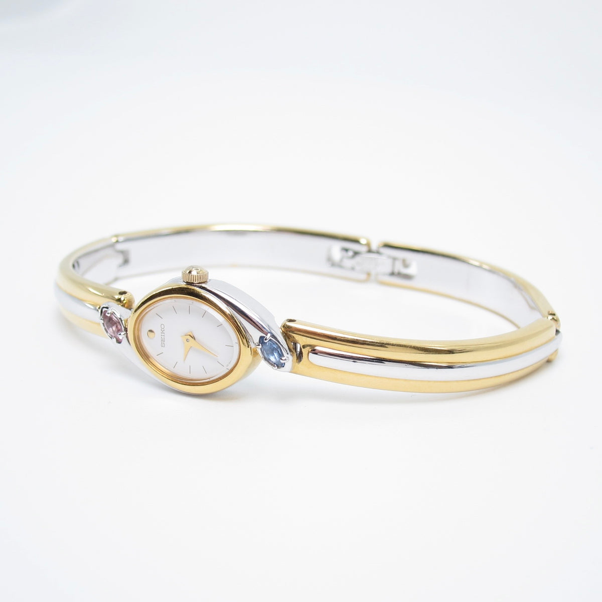 Seiko Vintage Gemstone Two Tone Bangle Watch