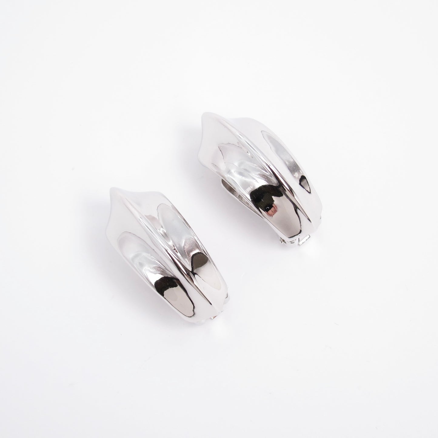 Yves Saint Laurent Vintage Stylish Silver Clip-on Earrings