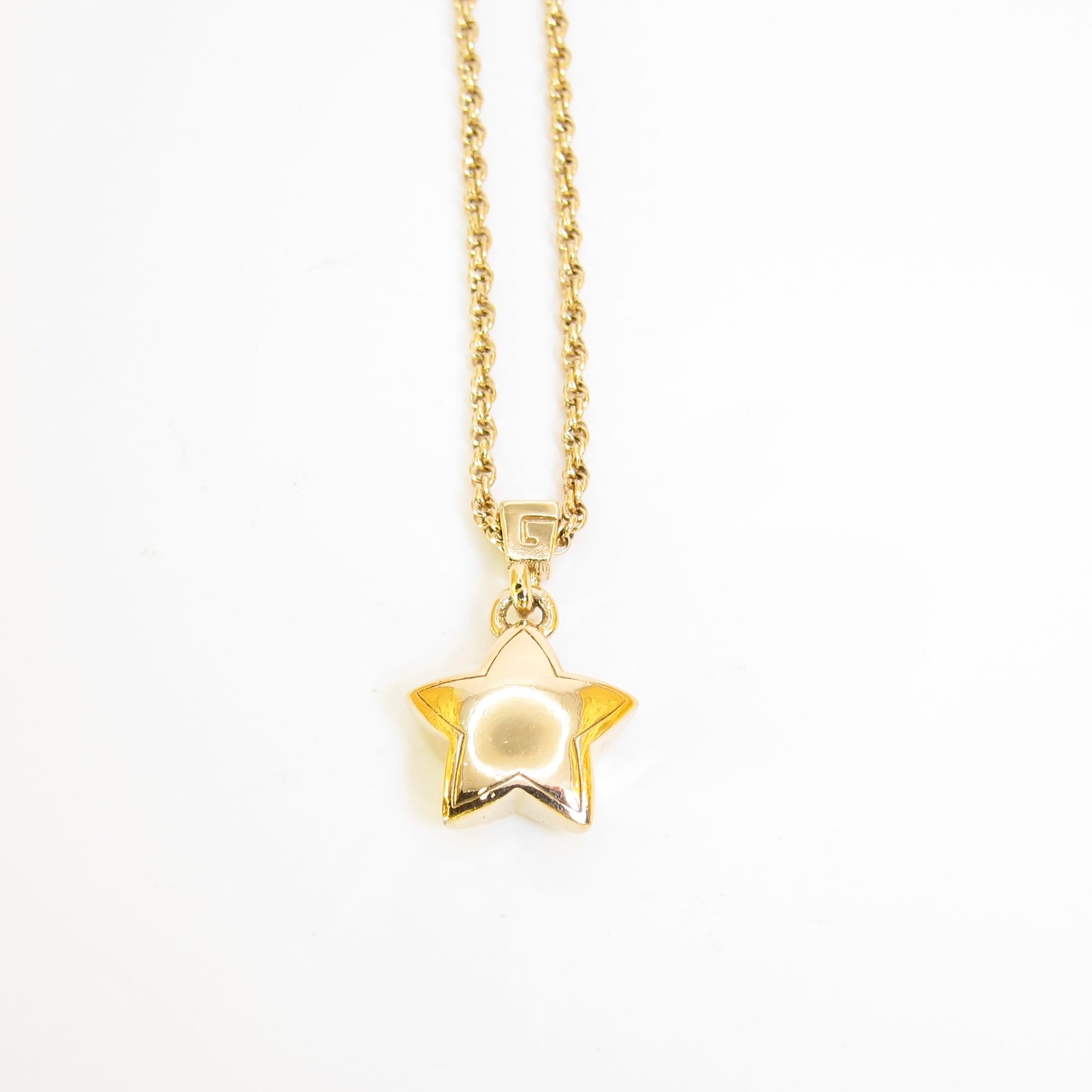 Givenchy Vintage G Logo and Star Golden Necklace