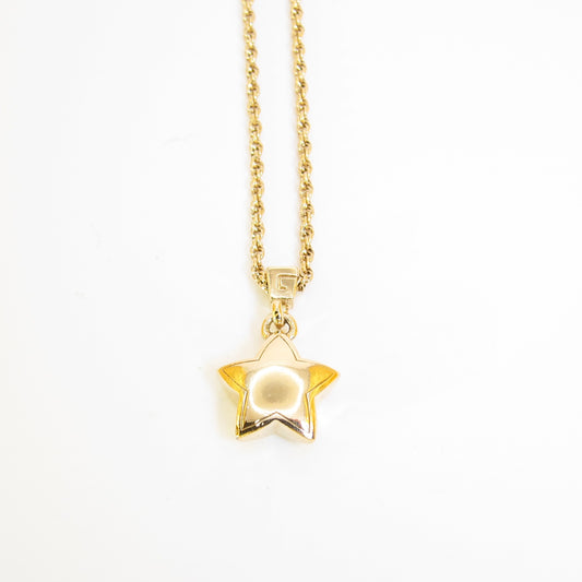 Givenchy Vintage G Logo and Star Golden Necklace