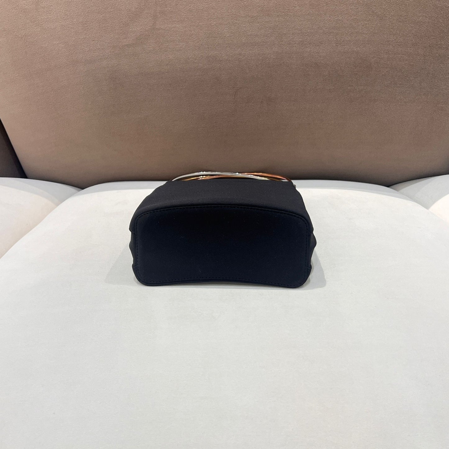 Cartier Vintage Trinity Black Cotton Bucket Handbag