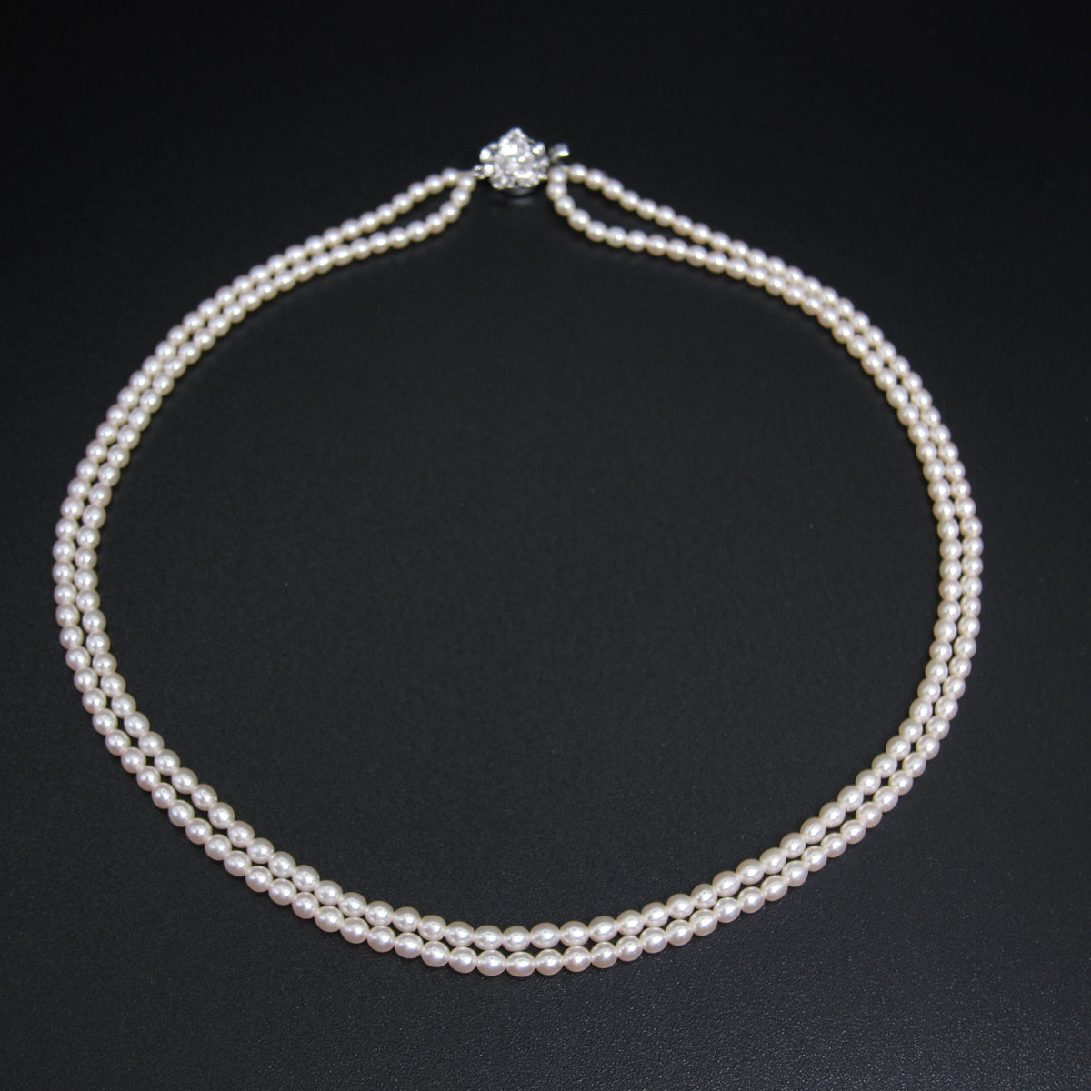 Vintage Luminous Freshwater Pearl Double-Strand Necklace