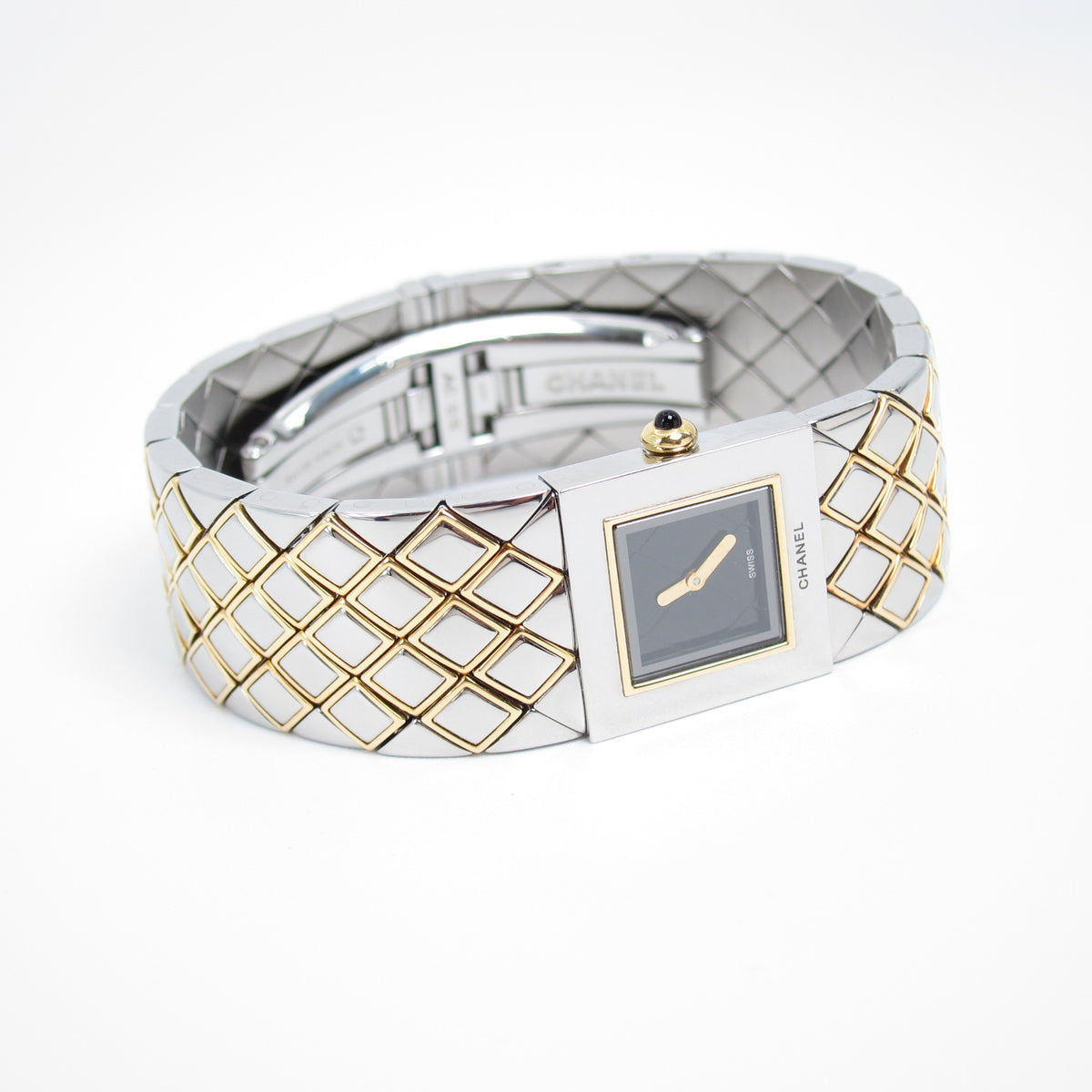 Chanel Vintage Matelasse 18K Gold & Stainless Steel Watch