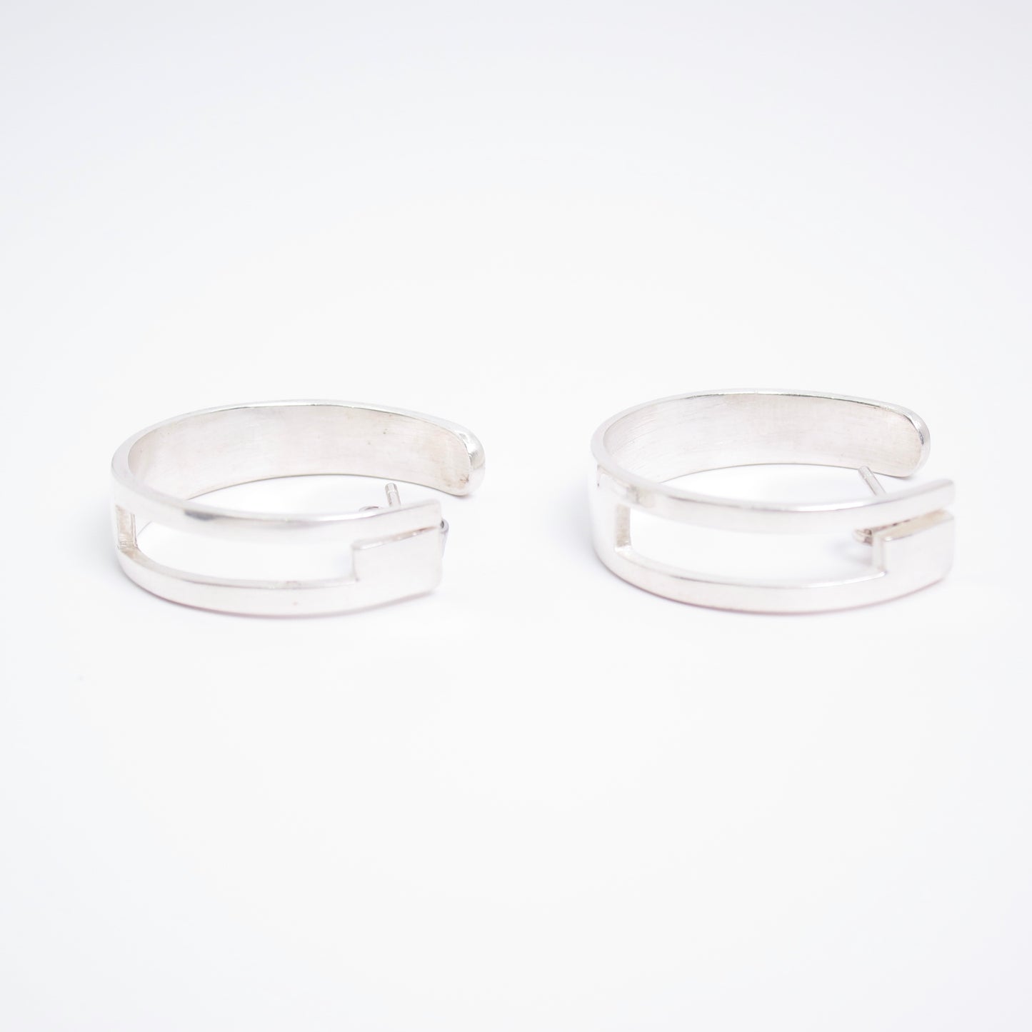 Gucci Vintage G Logo 925 Silver Earrings