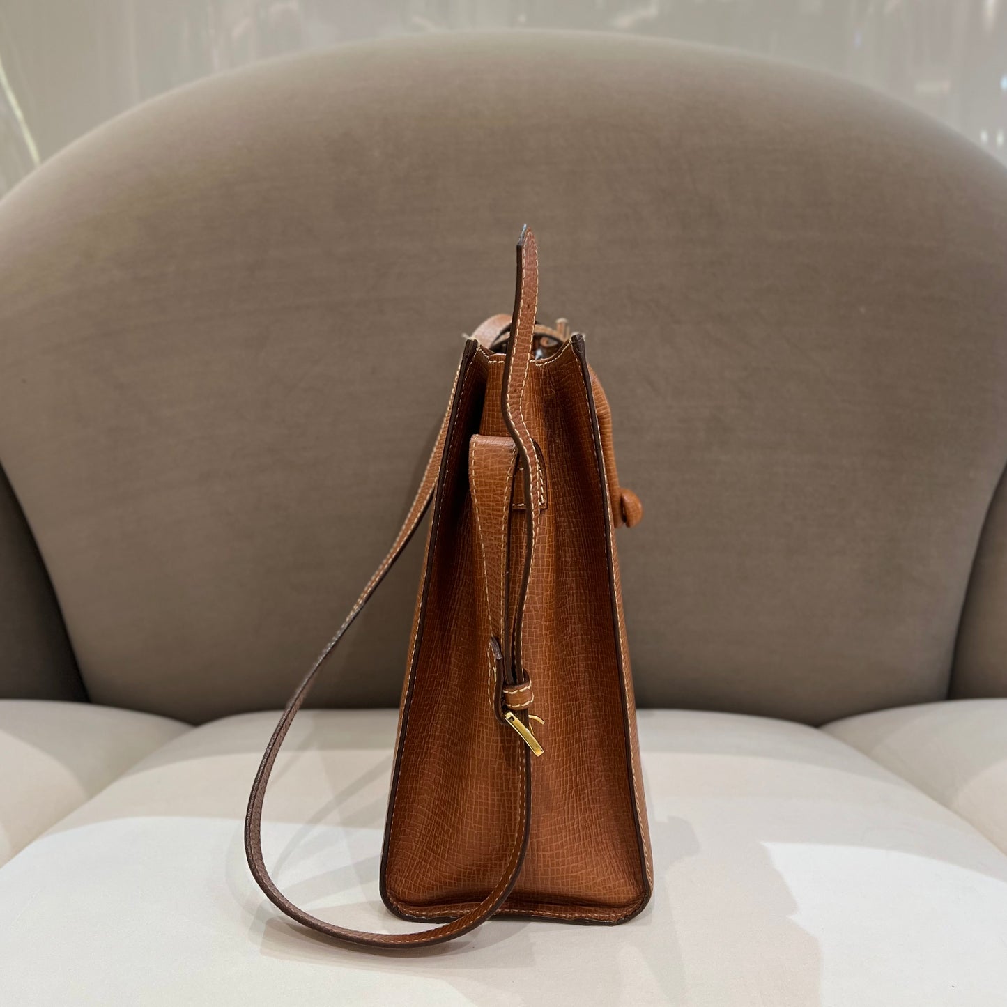 Loewe Vintage Brown Leather Shoulder Bag