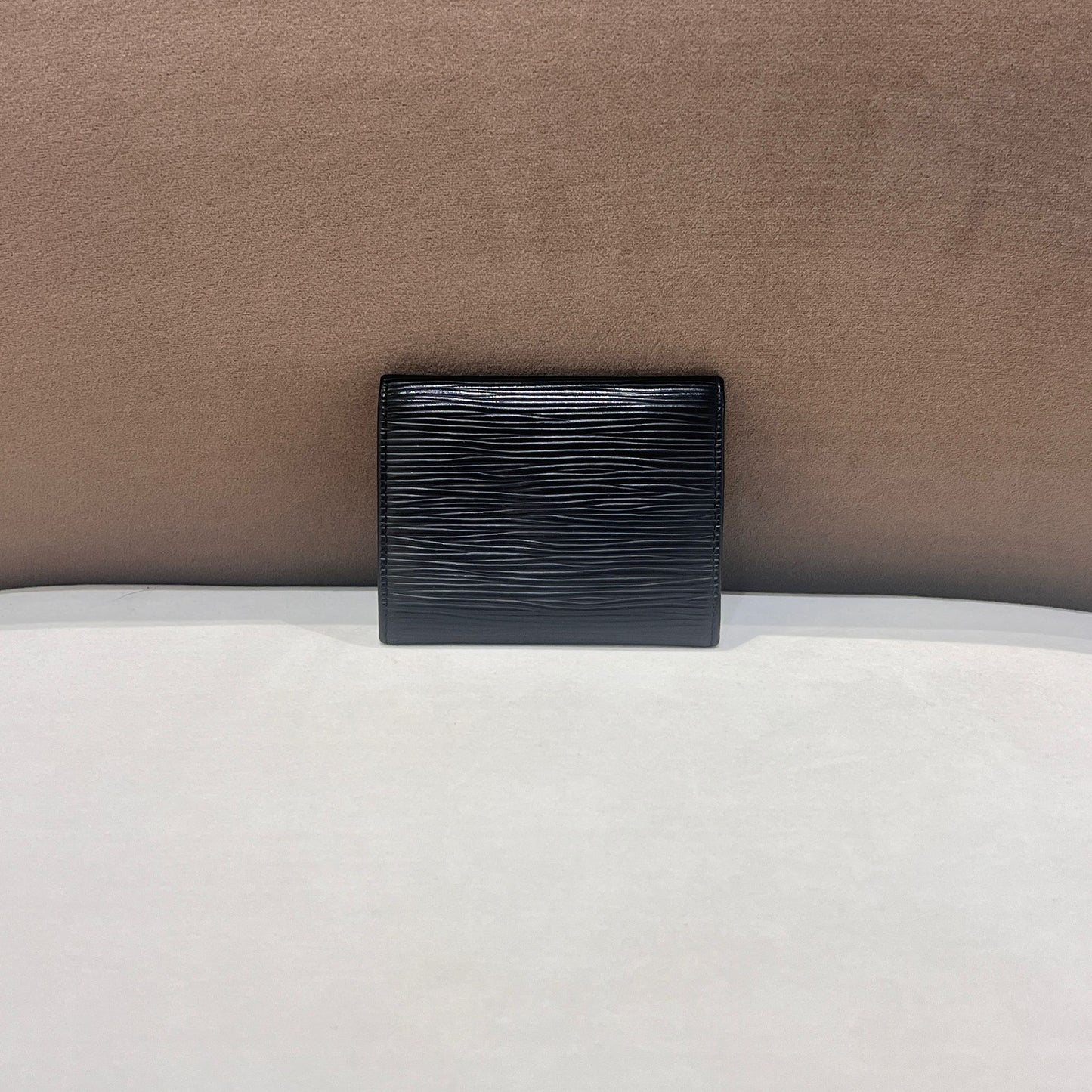 Louis Vuitton Vintage Epi Leather Black Flap Card Holder Wallet