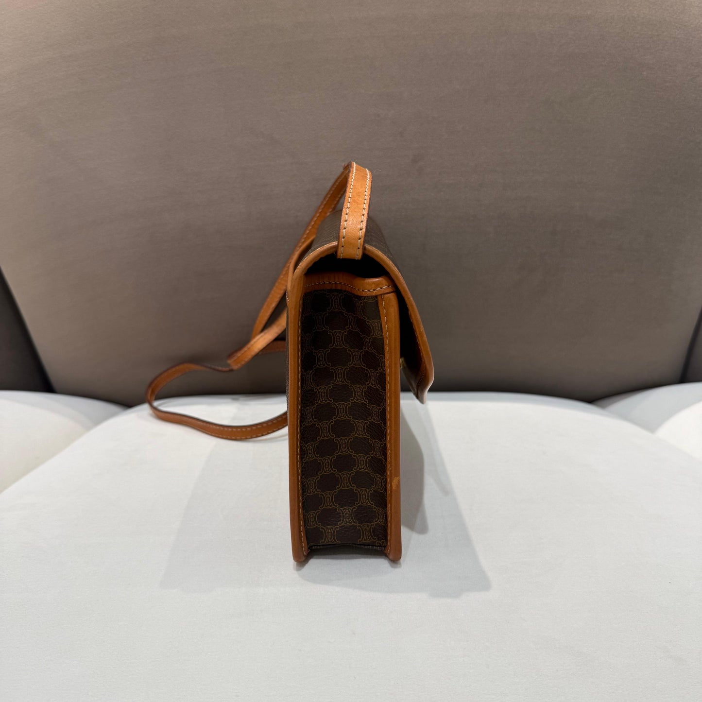 Celine Vintage Macadam Canvas Shoulder Bag