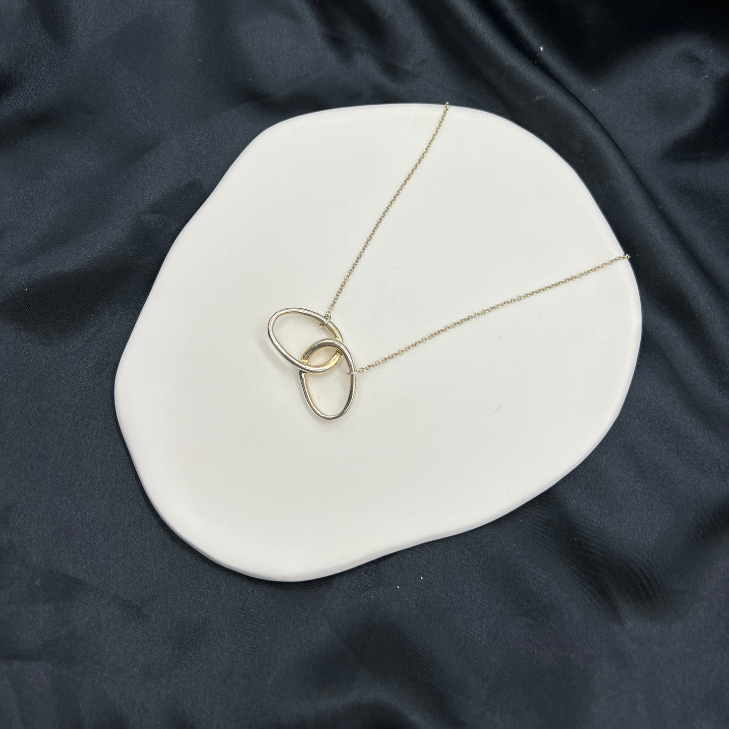 Tiffany & Co. 蒂芙尼中古圓形扭紋 925 銀項鍊