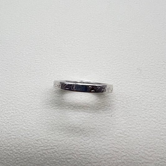Tiffany Vintage Notes 727 Fifth Avenue New York 925 Silver Ring #14