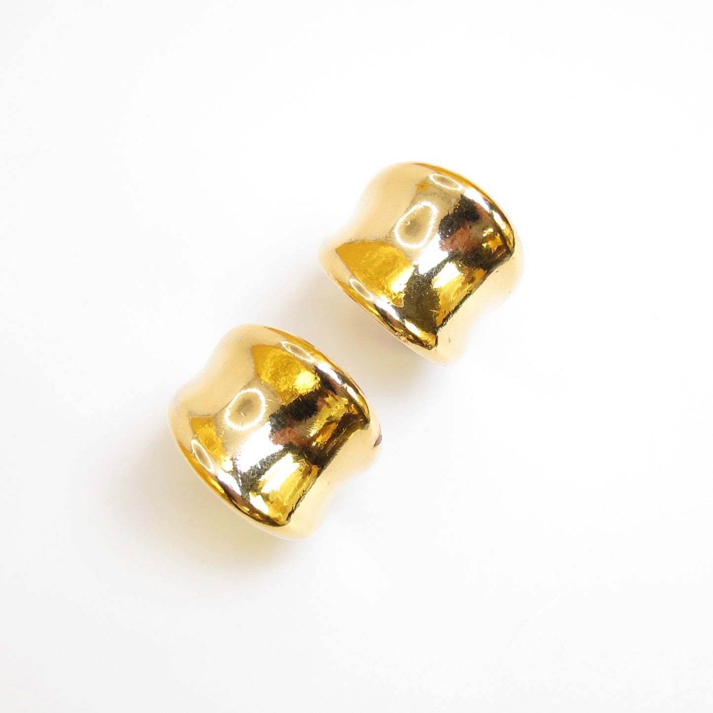 Monet Vintage Fluid Wave Golden Clip-on Earrings
