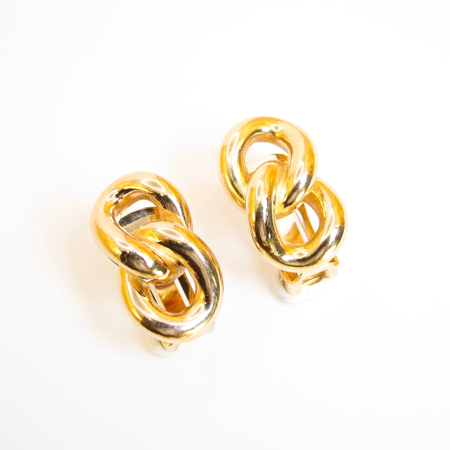 Christian Dior Vintage Link Golden Earrings