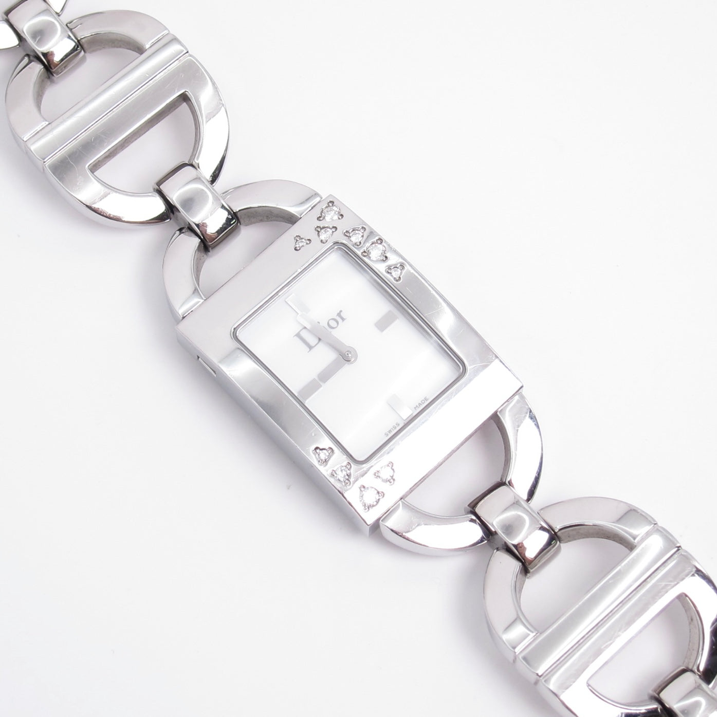 Christian Dior Vintage Malice Shell Pearl Face Diamond Watch