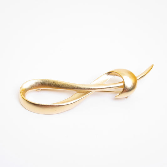 Nina Ricci Vintage Stylish Golden Brooch