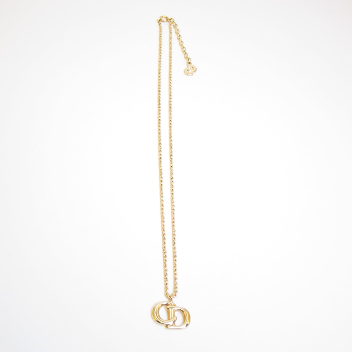 Christian Dior Vintage CD Logo Golden Necklace