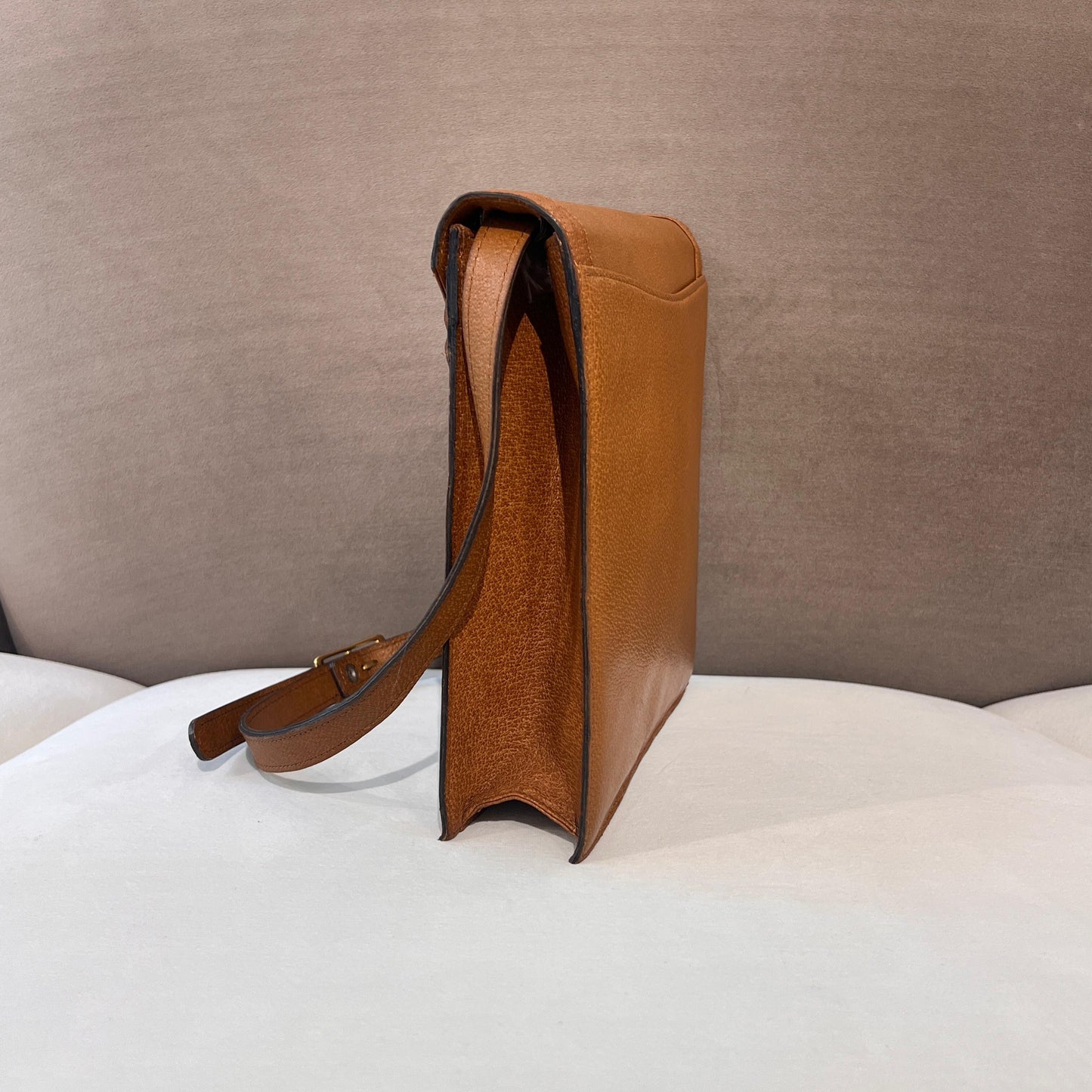 Yves Saint Laurent Vintage Camel Leather Y-Line Shoulder Bag