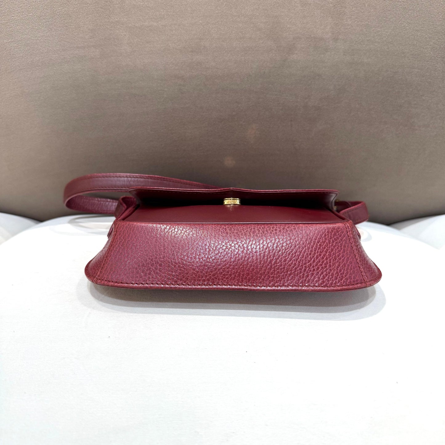 Cartier Must Line Vintage Bordeaux Leather Shoulder Bag