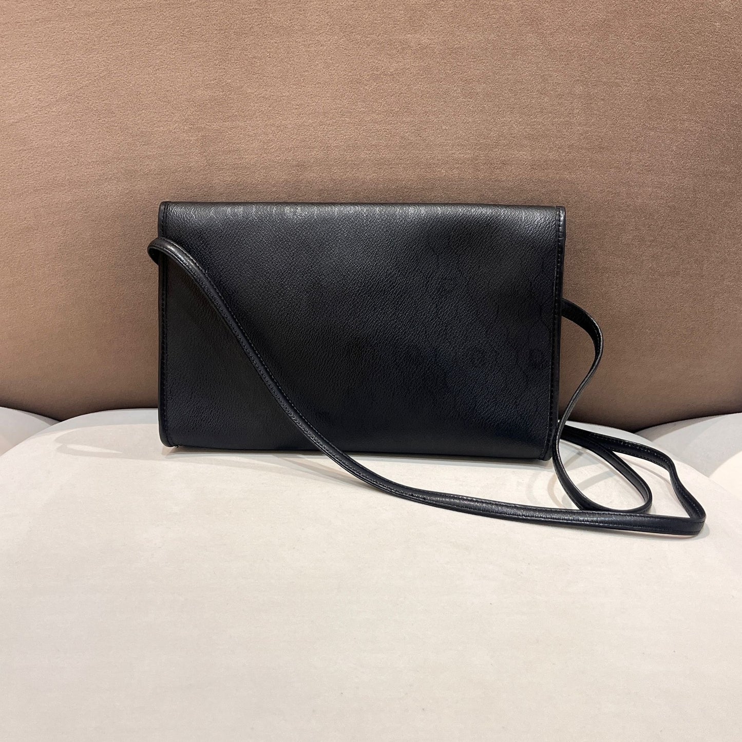 Christian Dior Vintage Honeycomb Black Shoulder Bag