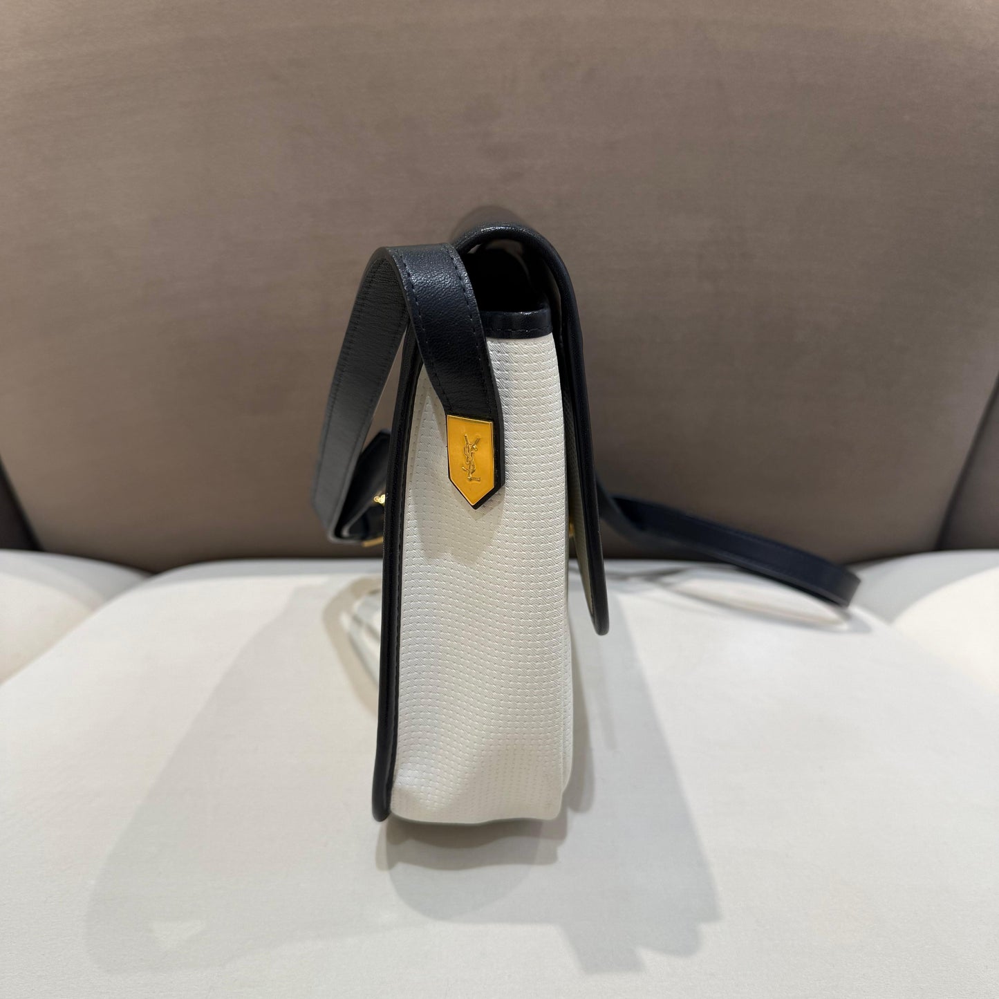 Yves Saint Laurent Vintage Cassandra Monochrome Shoulder Bag