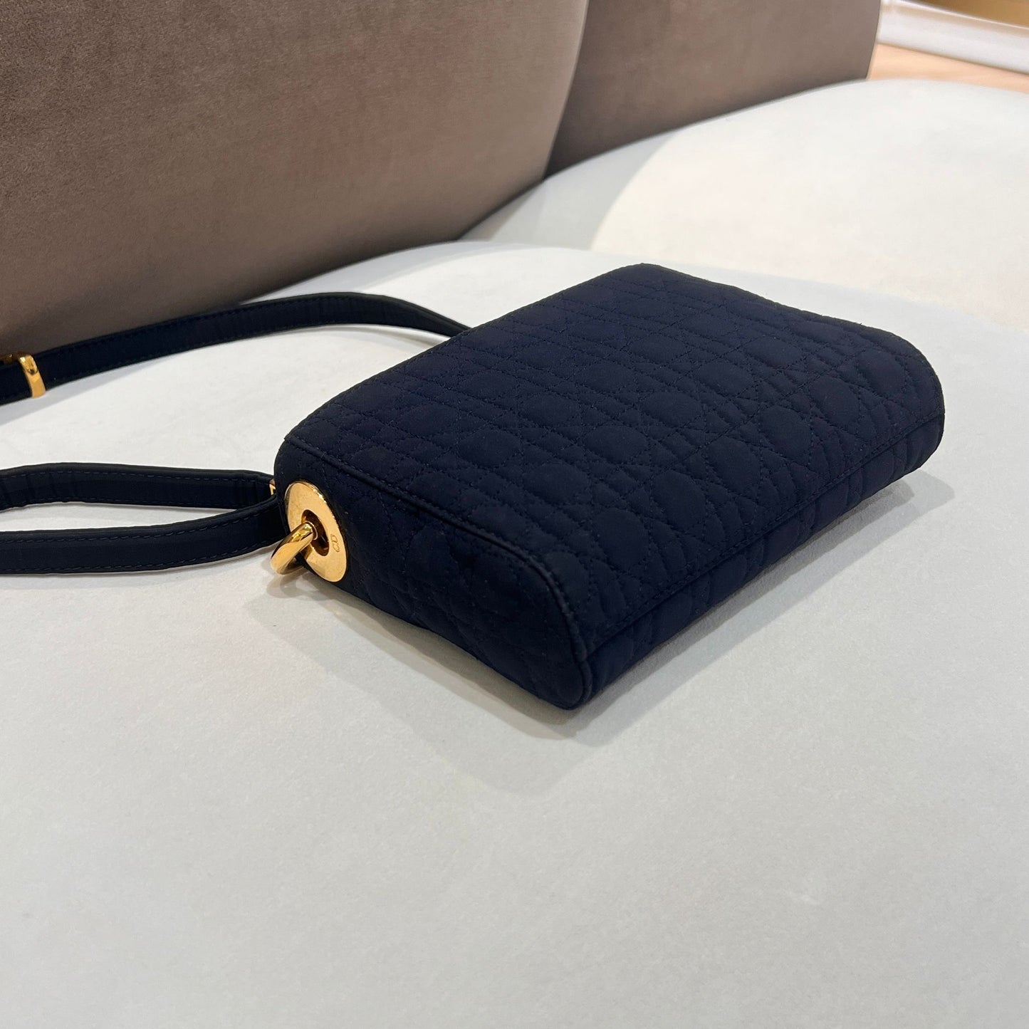 Christian Dior Vintage Lady Dior Cannage Black Shoulder Bag