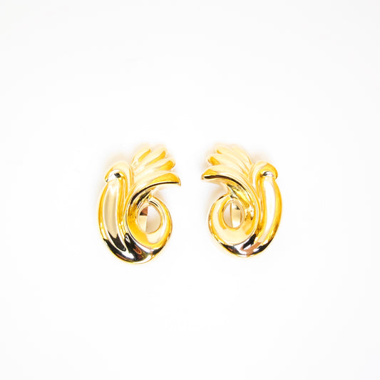 Givenchy Vintage Stylish Golden Clip-on Earrings