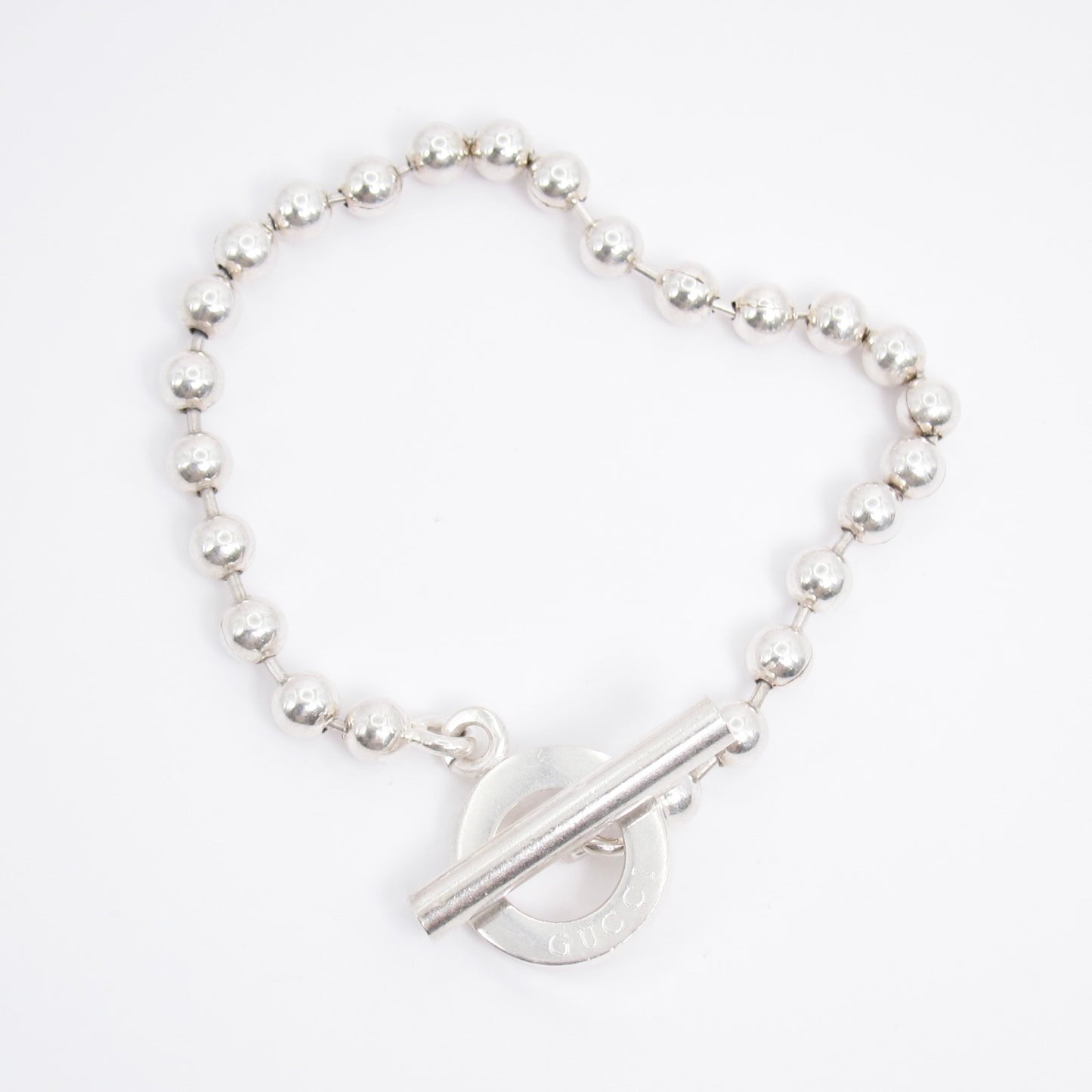Gucci Vintage Ball Chain 925 Silver Bracelet