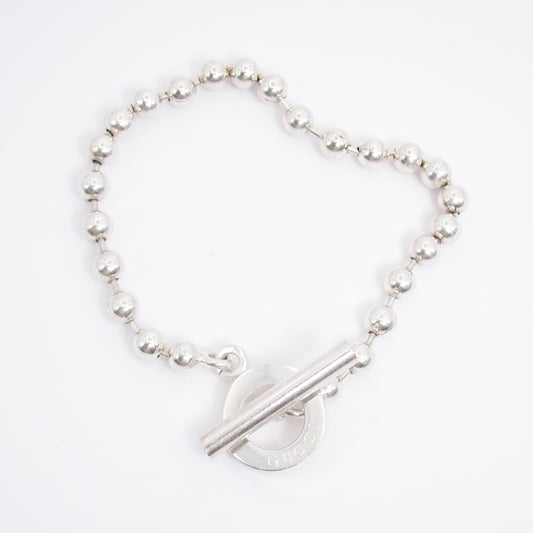 Gucci Vintage Ball Chain 925 Silver Bracelet