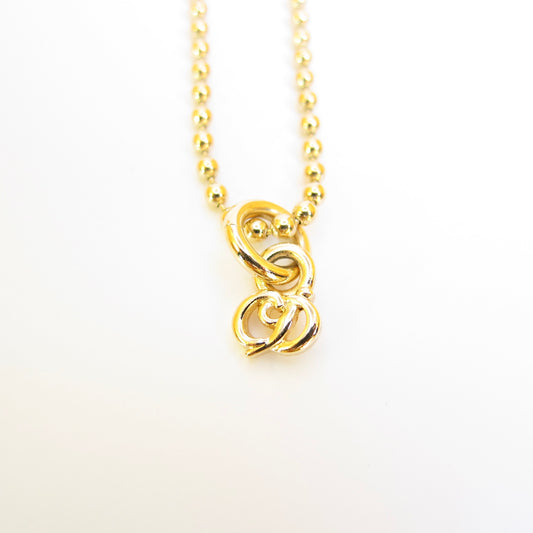Christian Dior Vintage CD Logo Golden Necklace