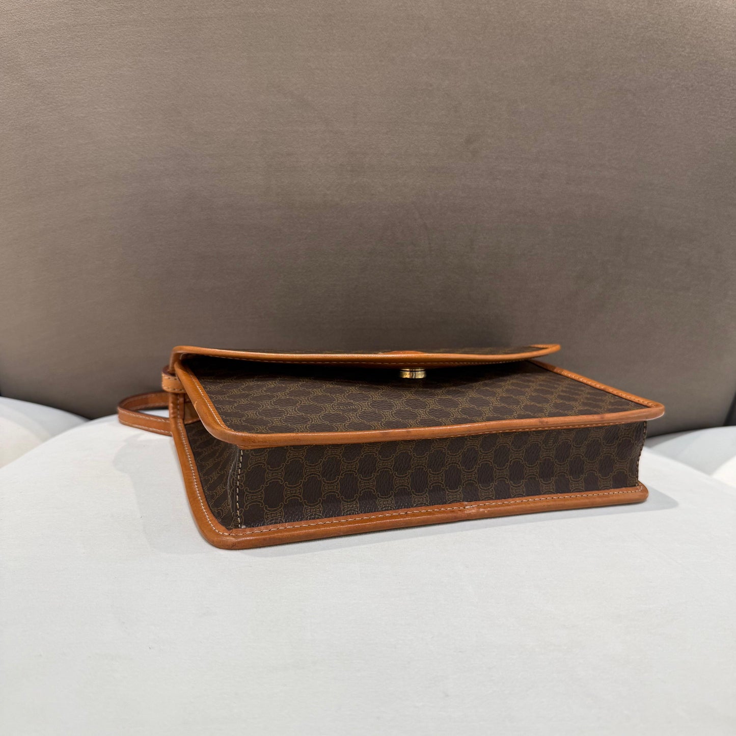 Celine Vintage Macadam Canvas Shoulder Bag
