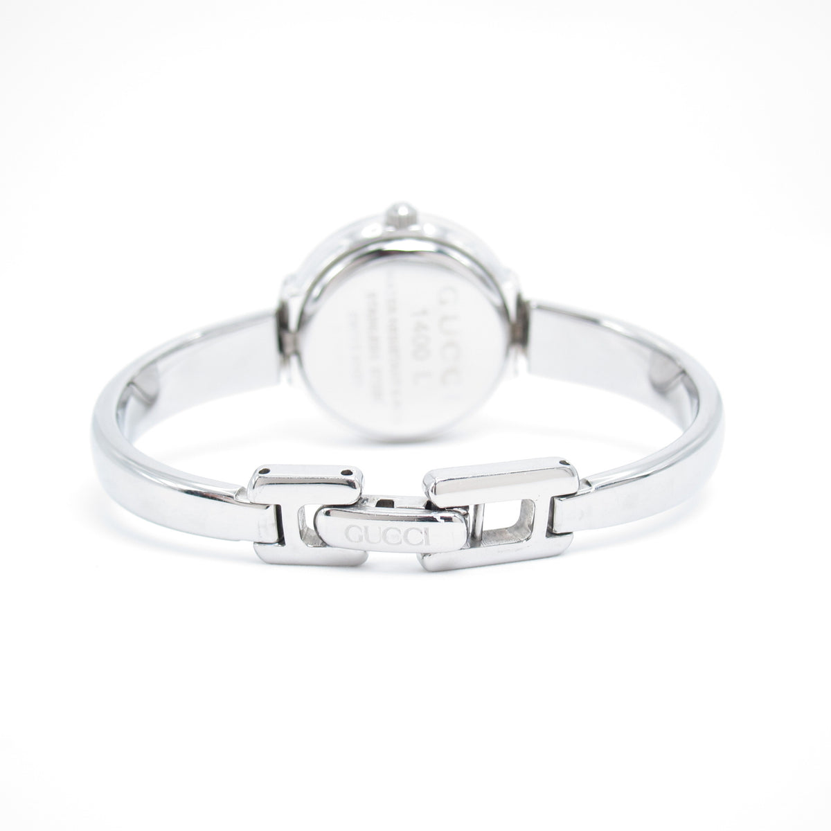 Gucci Vintage 1400L Silver White Dial Bangle Watch