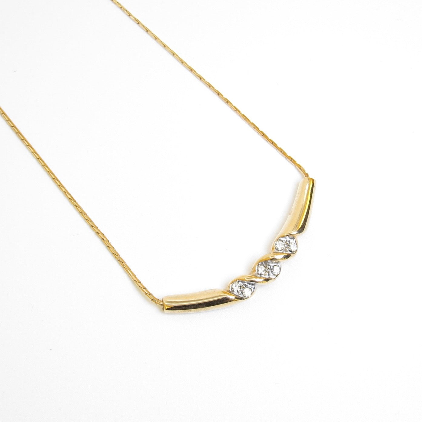 Givenchy Vintage Crystal Twist Necklace