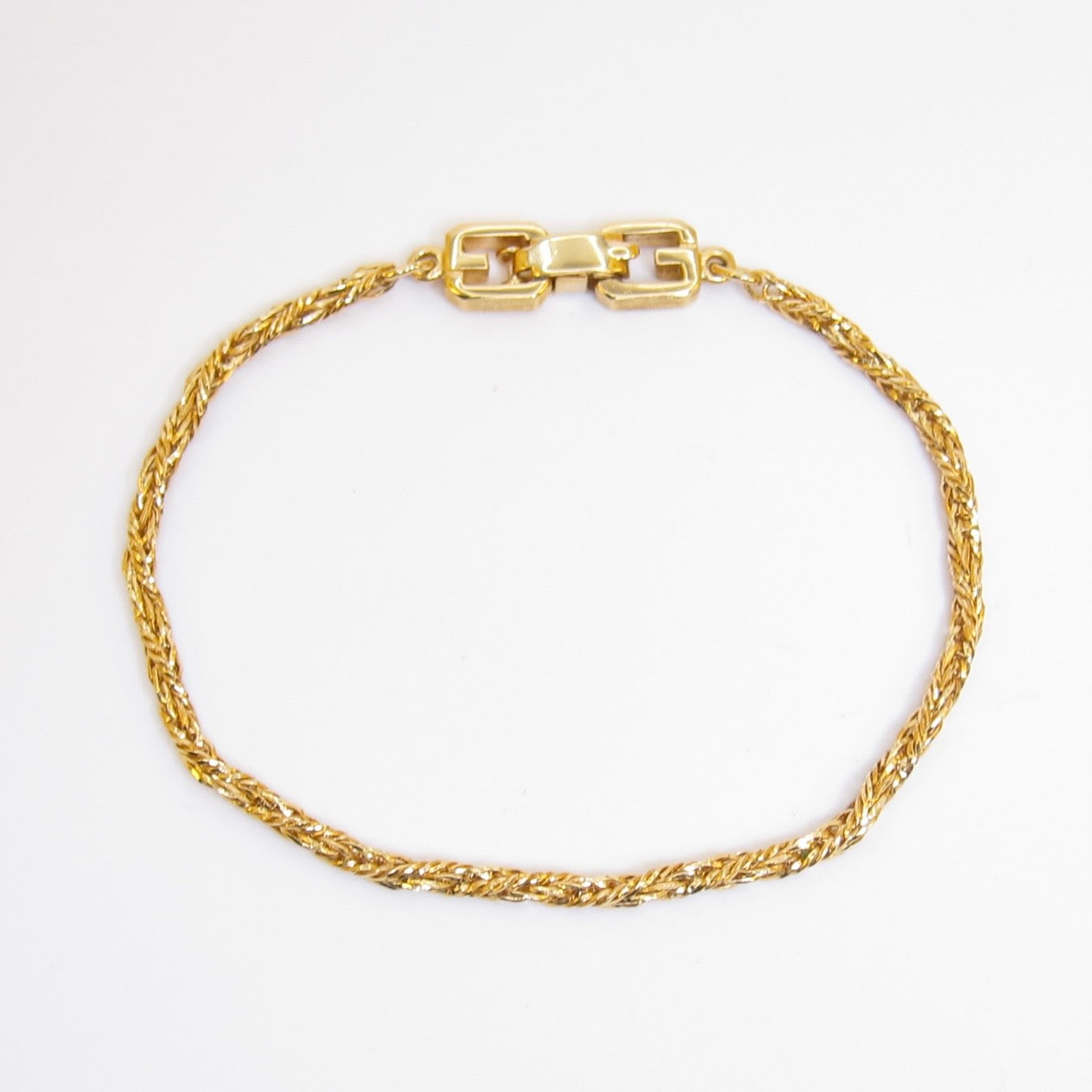 Givenchy Vintage Braided Chain Golden Bracelet