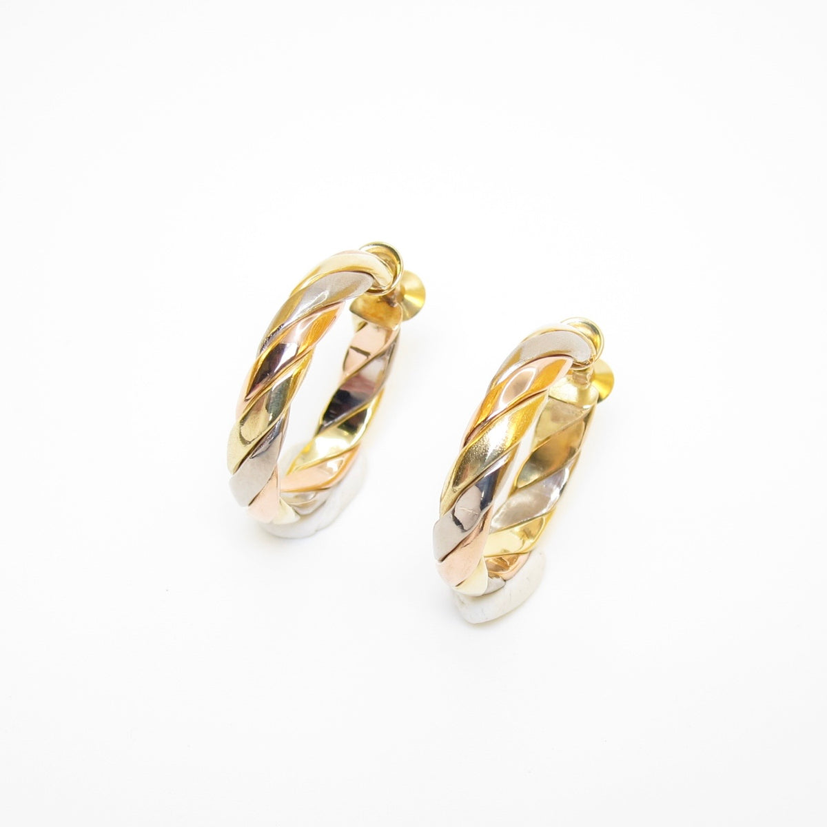 Mikimoto Vintage Mikimoto K18 Three Colors Clip-on Earrings