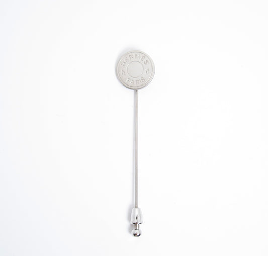 Hermes Vintage Serie Pin Silver Brooch