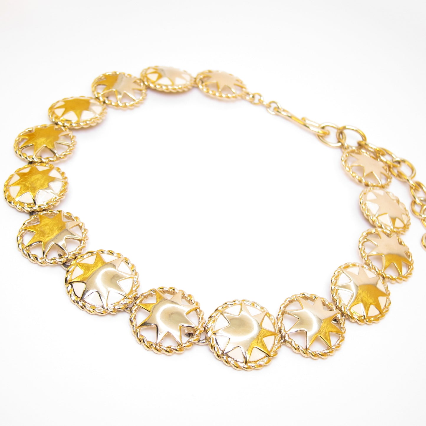 Givenchy Vintage Sunburst Medallion Golden Necklace