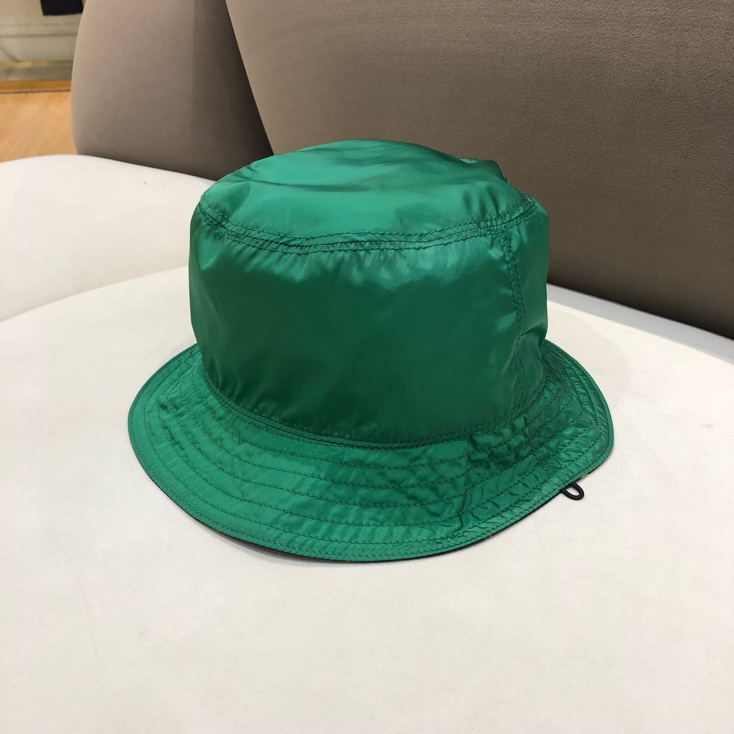 Gucci Vintage Reversible Green Nylon Bucket Hat